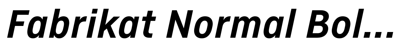 Fabrikat Normal Bold Italic
